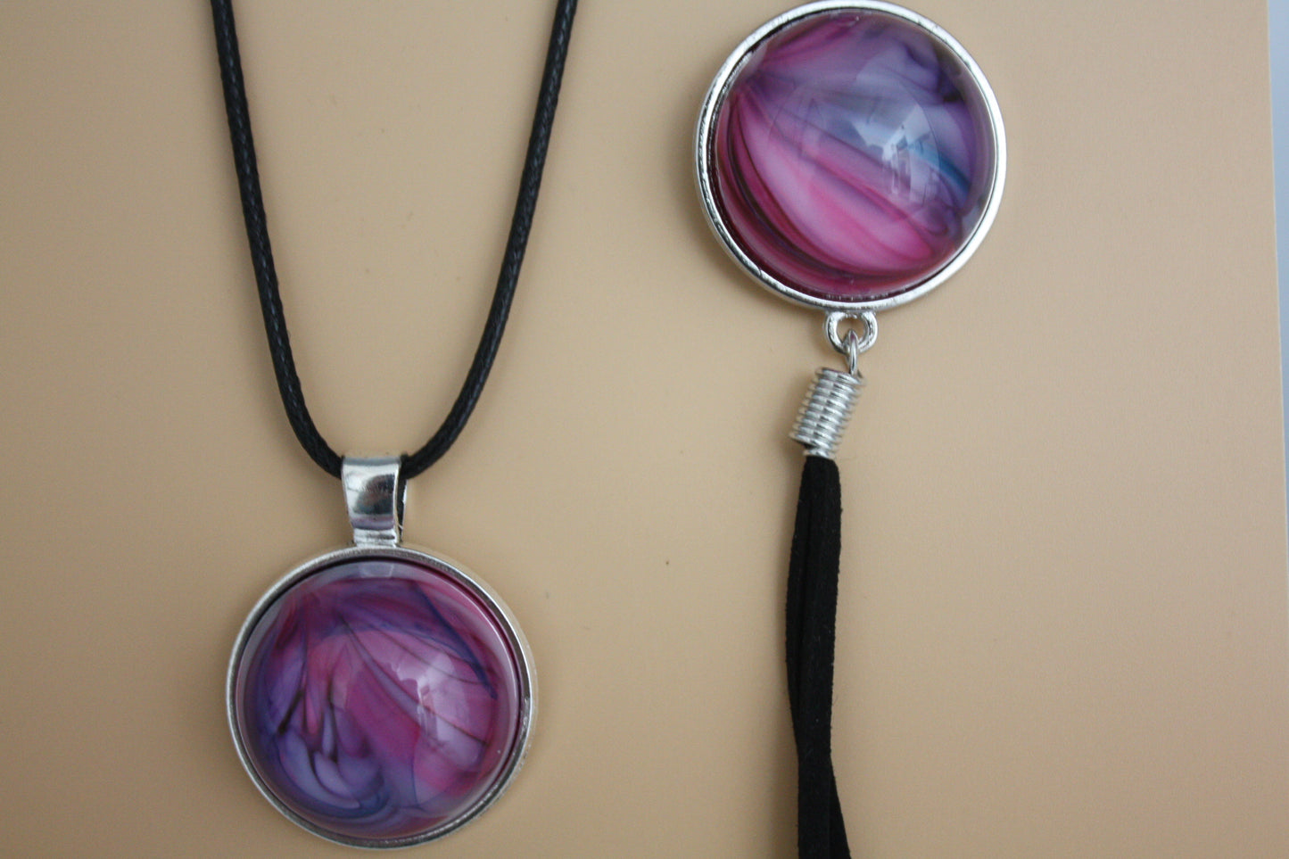 Hot Pink Necklace and Bracelet Set