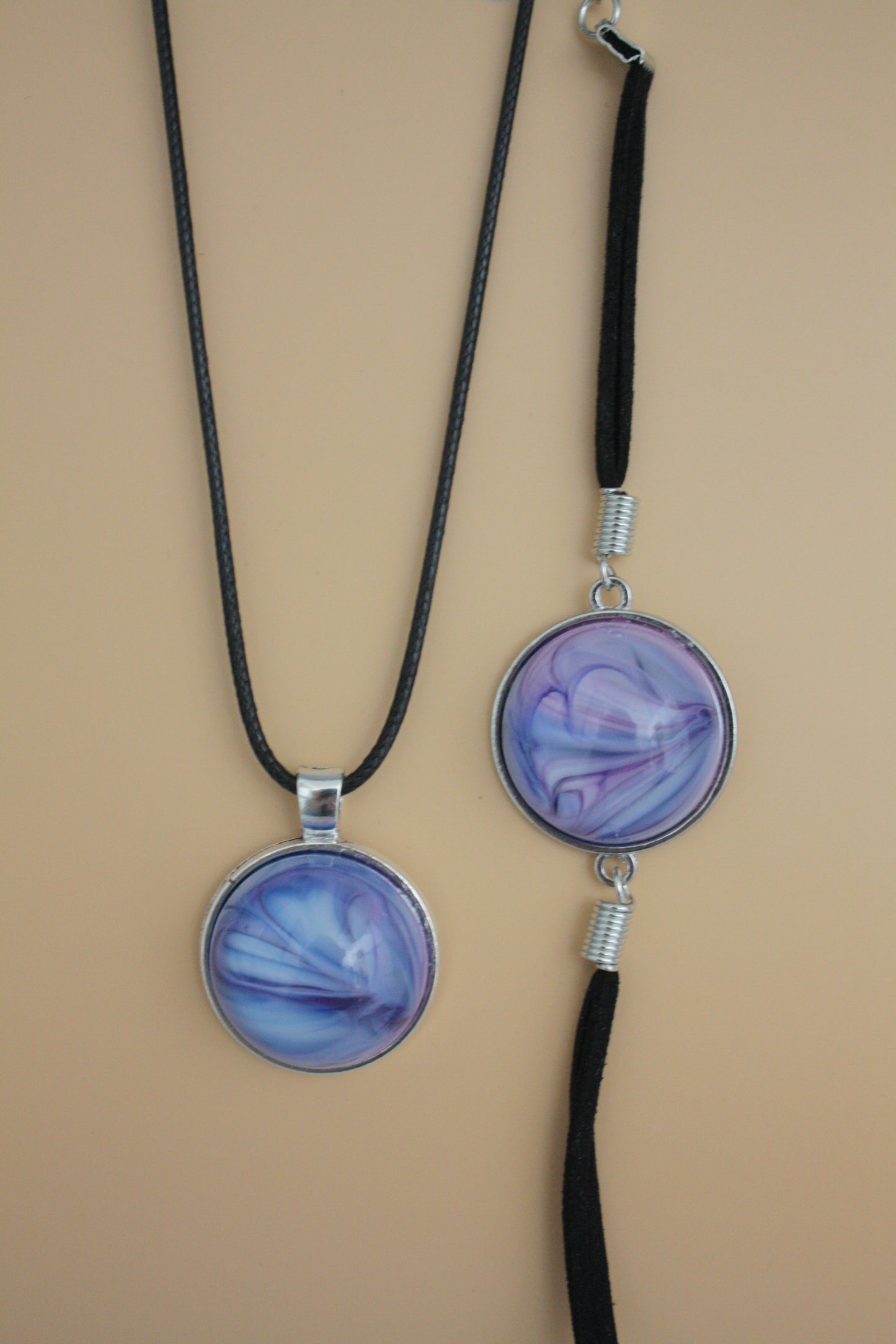 Cloudy Skies Necklace and Bracelet Set