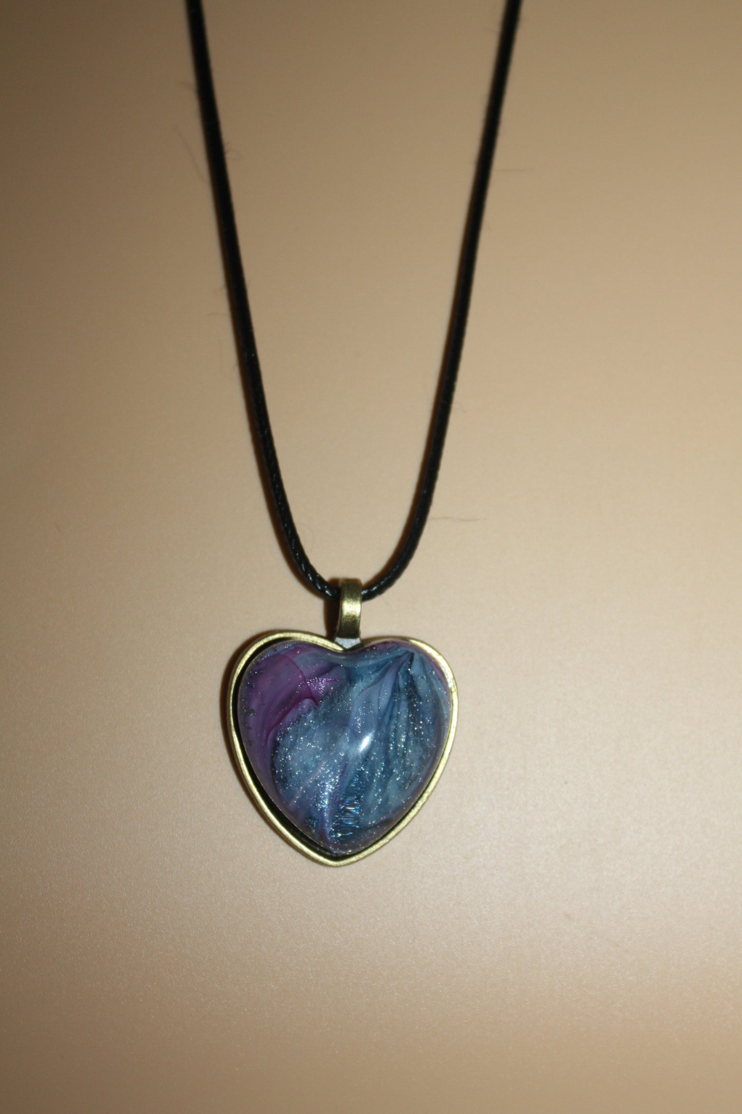 Lilac Heart Plata Pendant