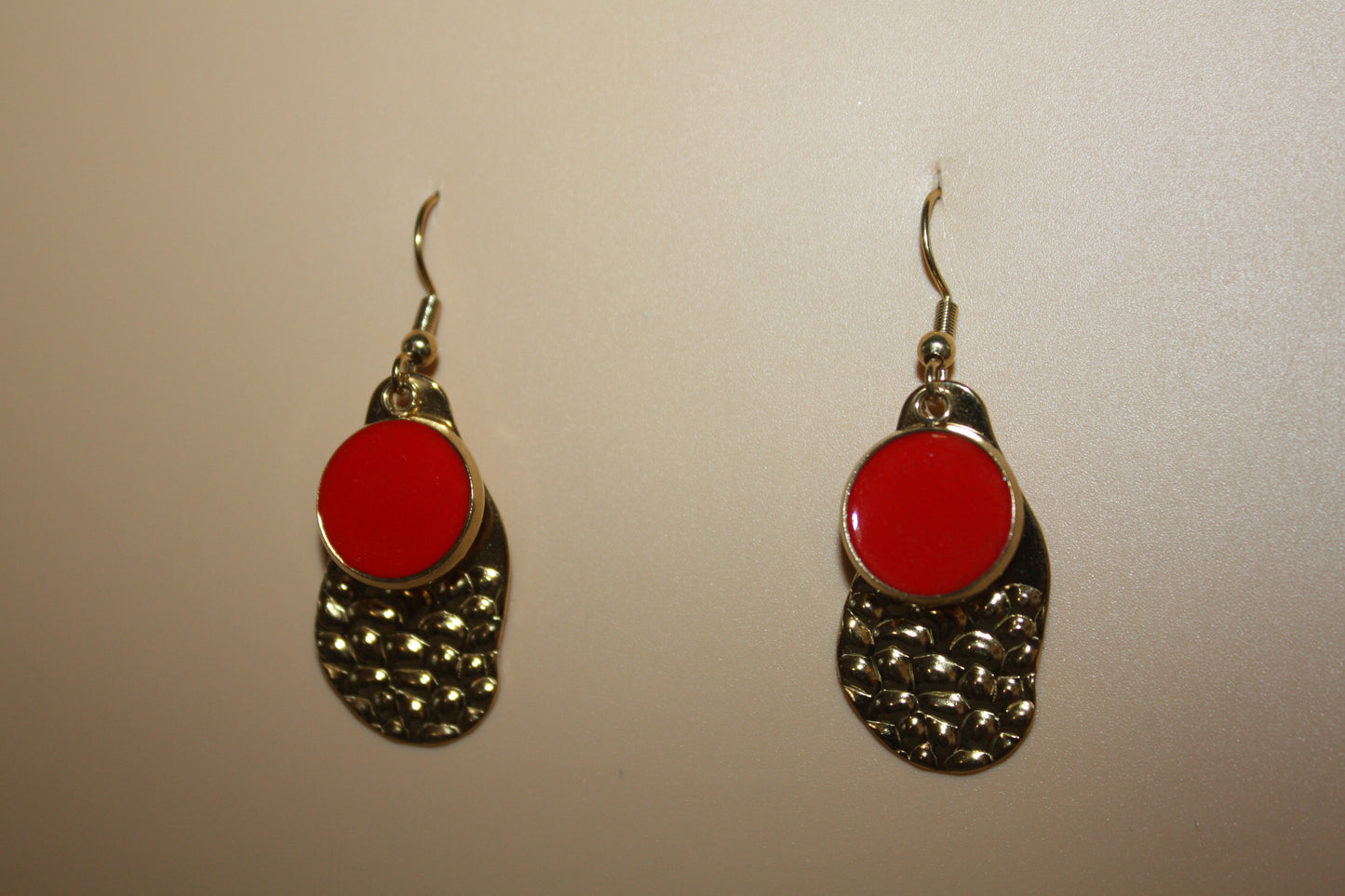 Mirage Earrings Candy Apple Red Teardrop