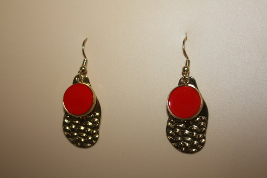 Mirage Earrings Candy Apple Red Teardrop